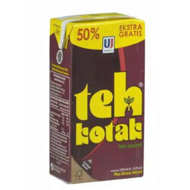 

Aneka Snack Teh Kotak Jasmine kemasan 200 ml Plus Extra 100 ml