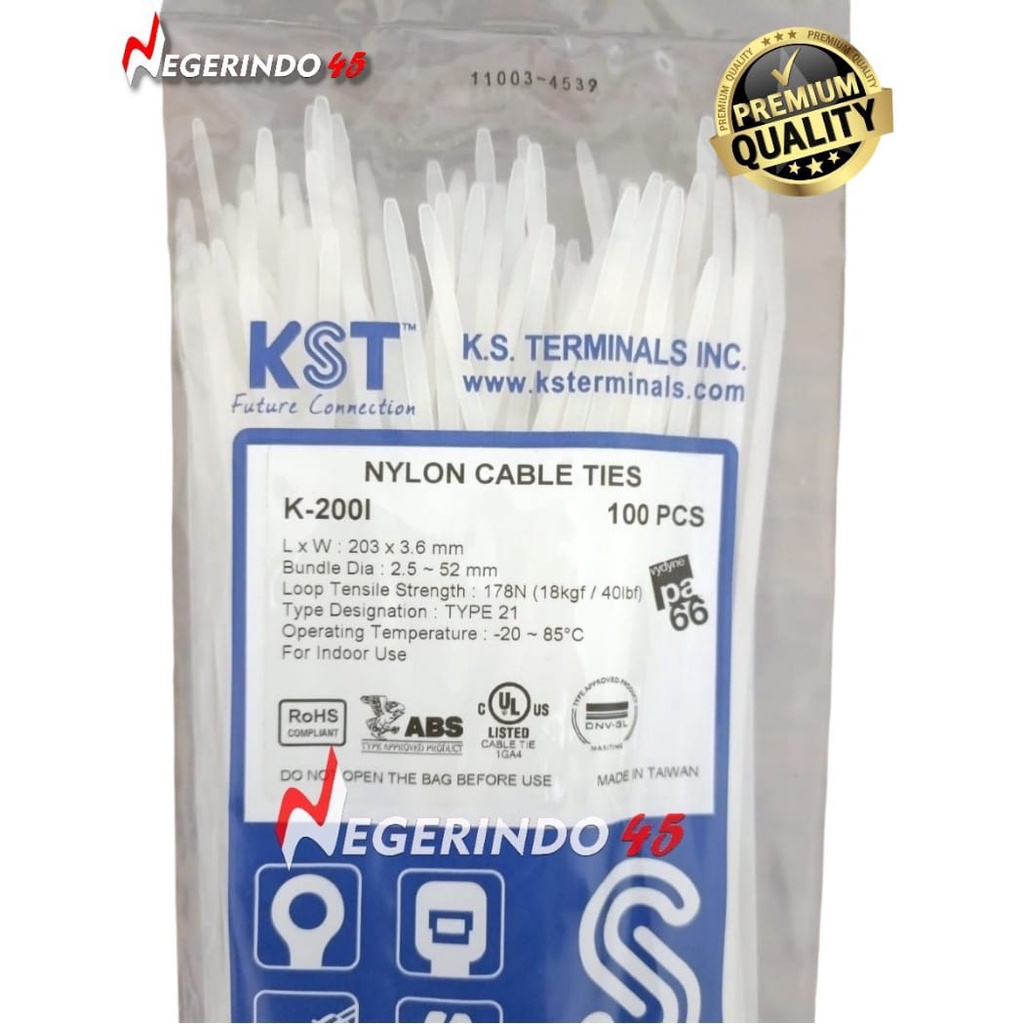 Kabel tie kst / kabel tis K 200x3,6 / nylon cabel ties / pengikat kabel / kabel ties 200