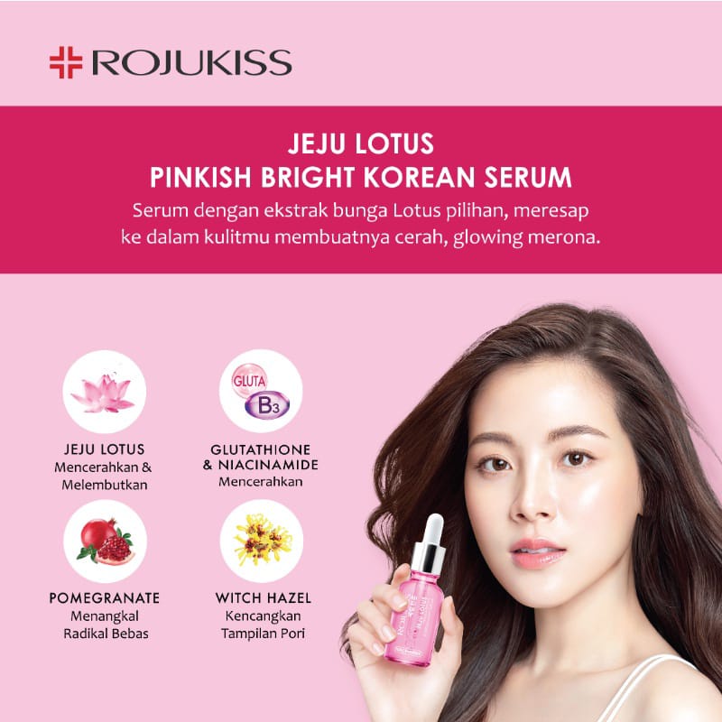 ROJUKISS Korean Light Serum - Orange C+ | Jeju Lotus Pinkish | Tea Tree Bija | Eggplant