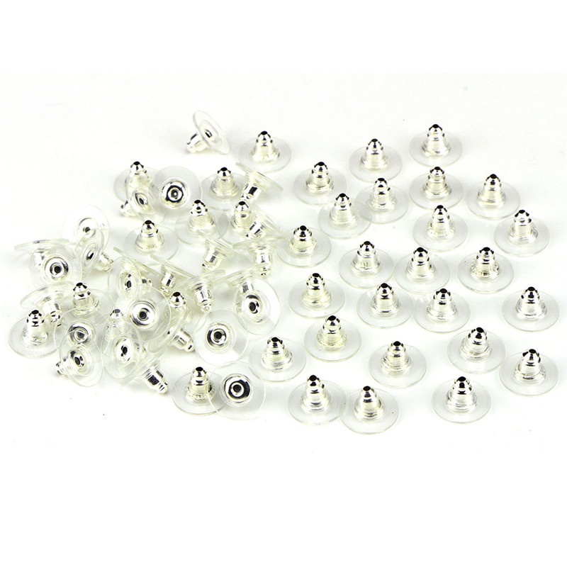 60pcs / set Anting Tusuk Warna Silver / Gold Untuk Wanita