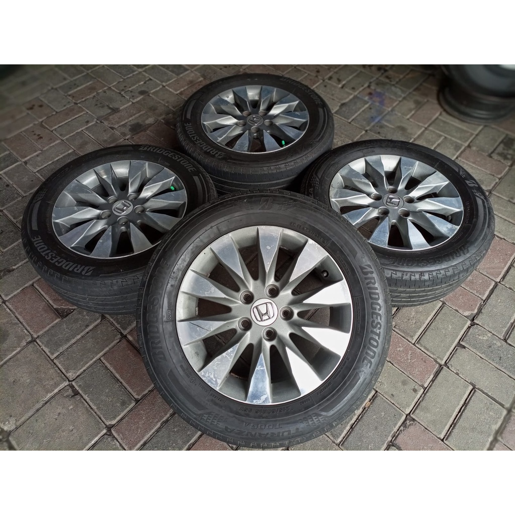 VELG MOBIL BEKAS ORIGINAL COPOTAN HONDA CIVIC RING 16 +BAN BRIDGESTONE 215 60 R16 BISA BUAT INOVA ER