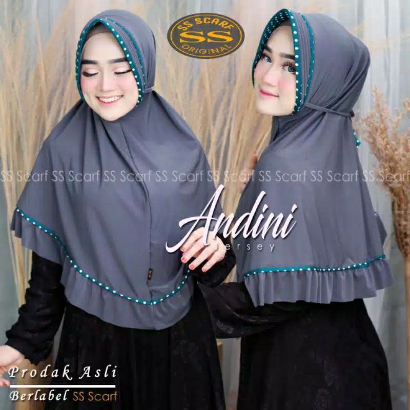 Hijab instan jilbab insta fadila tali rempel polkadot terbaru-3