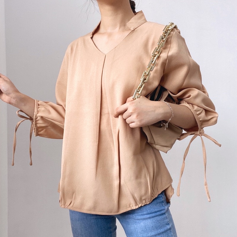 RAYLE Blouse Korea Long Sleeve Tunik Wanita 0286