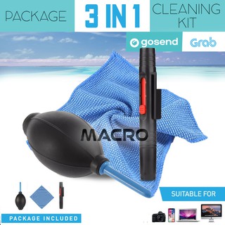 CLEANING KIT 3 IN 1-BLOWER-LENSPEN-MICROFIBRE CLOTH