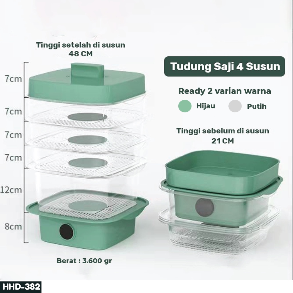 Tudung Saji Susun Modern Dengan Termometer manual steamer 4 susun