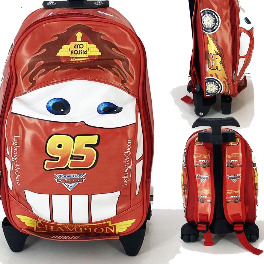 ♀ TAS TROLI + RANSEL Tas Troley Sekolah Anak TK ON THE ROAD TSUM TAYO MINION LOL HK PONY FROZEN ♚