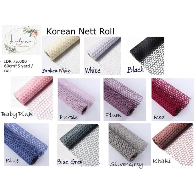 

Best Product!!! Korean Nett Roll /Wrapping Paper/Kertas Kado/Kertas Bunga Buket - Paling Dicari