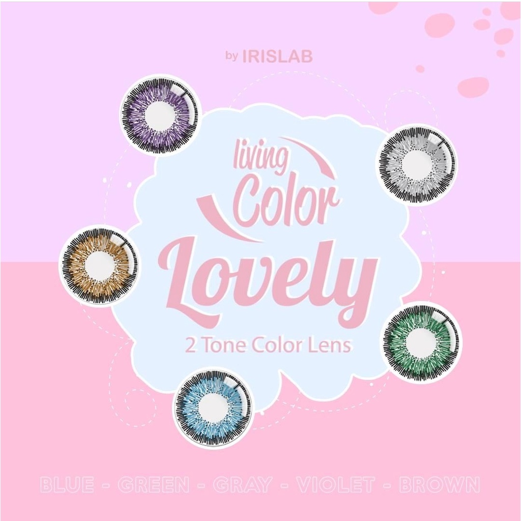Softlens Living Color LOVELY Minus 0.50 - 2.50 Dia 14.4MM / FREE LENSCASE - KASIMURA