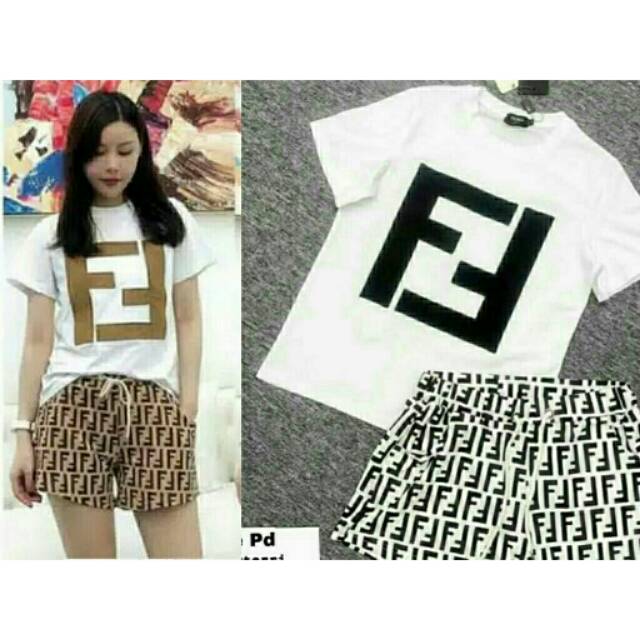 ST Set Stelan Atasan Celana Babyterry Fendi Square