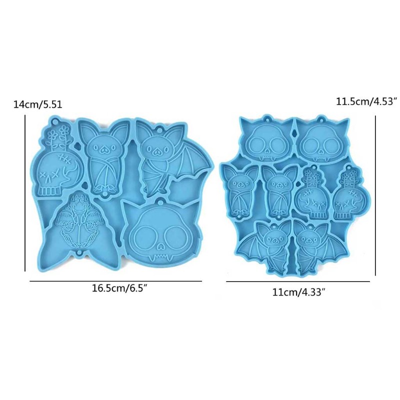 Cetakan Resin Epoksi Bentuk Kelelawar Bahan Silikon Untuk Dekorasi Gantungan Kunci