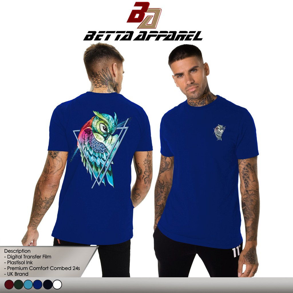 KAOS DISTRO PRIA GAMBAR OWL