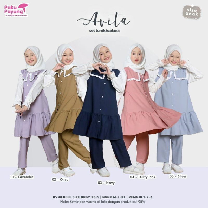 AVITA BAJU SETELAN TUNIK ANAK