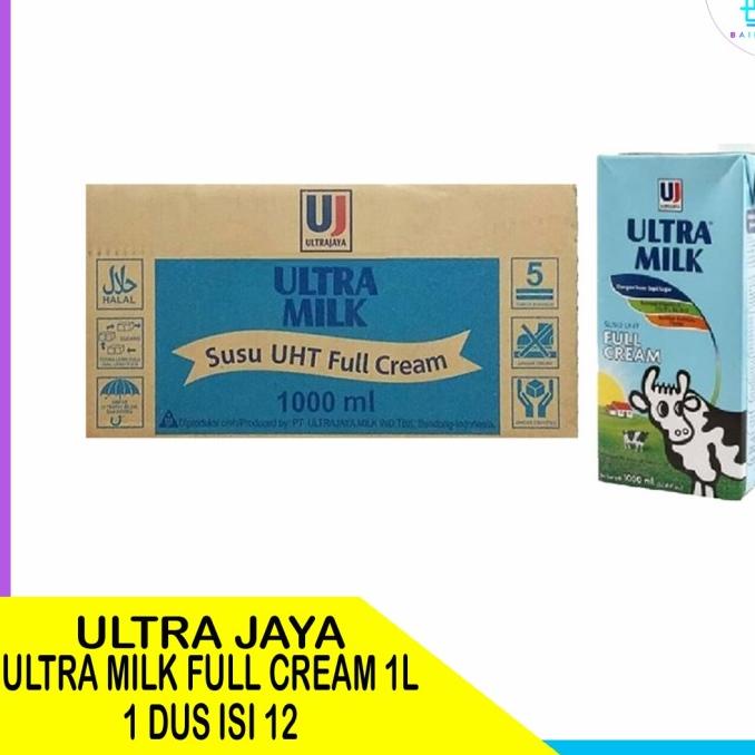 

BAYAR DITEMPAT susu ultra full cream 1 liter 1 karton - 1 Dus Fullcream