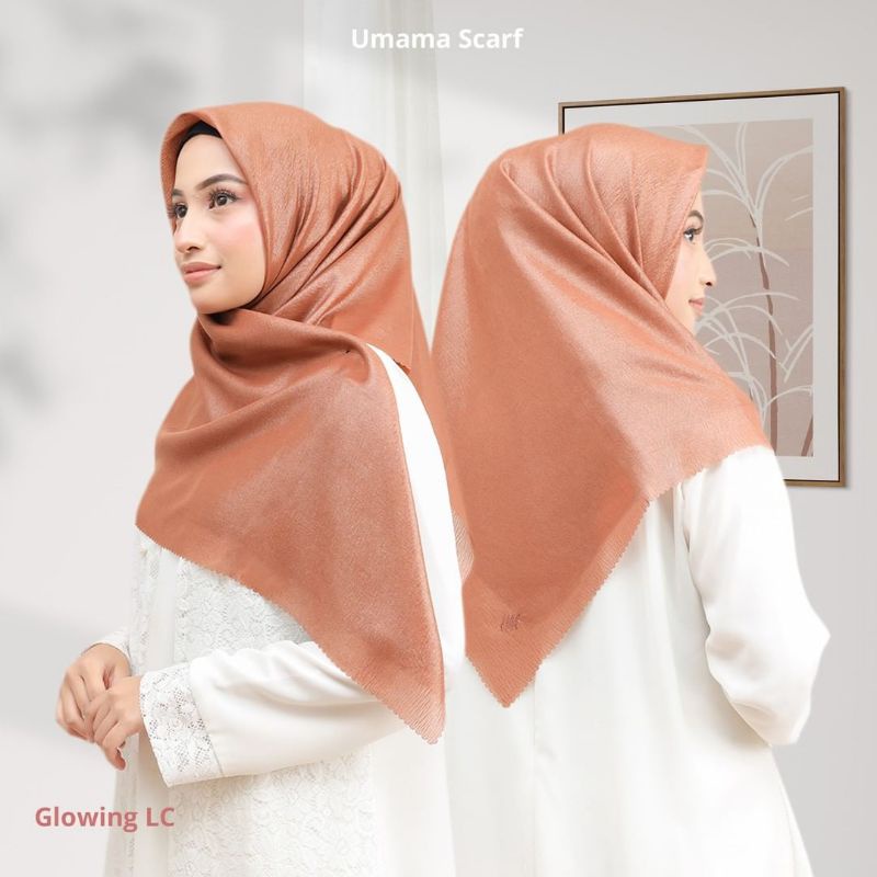 Jilbab Wisuda Pesta GLOWING PLAIN LC 110x110by UMAMA