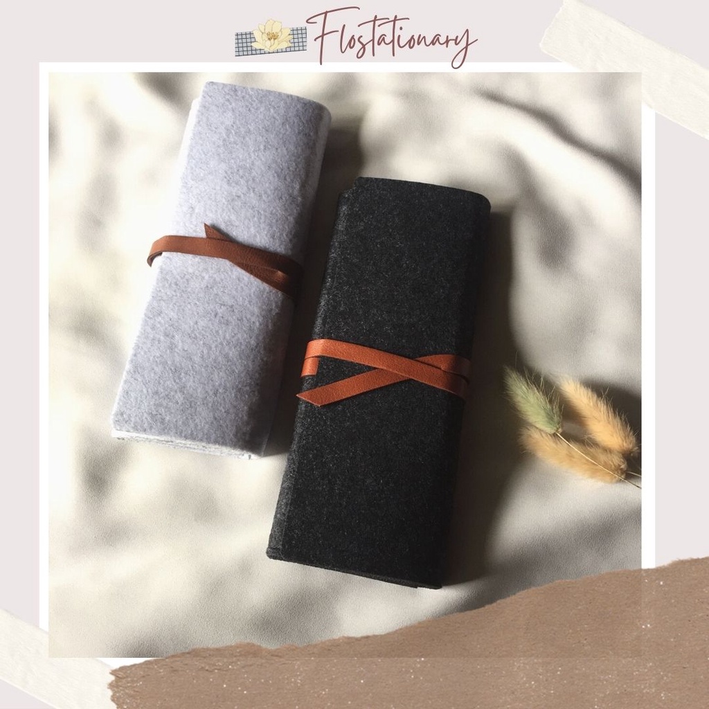

[FS] Aesthetic Pouch Kain Felt Samoyed Tempat Pensil / Dompet Artistic Stationery Case