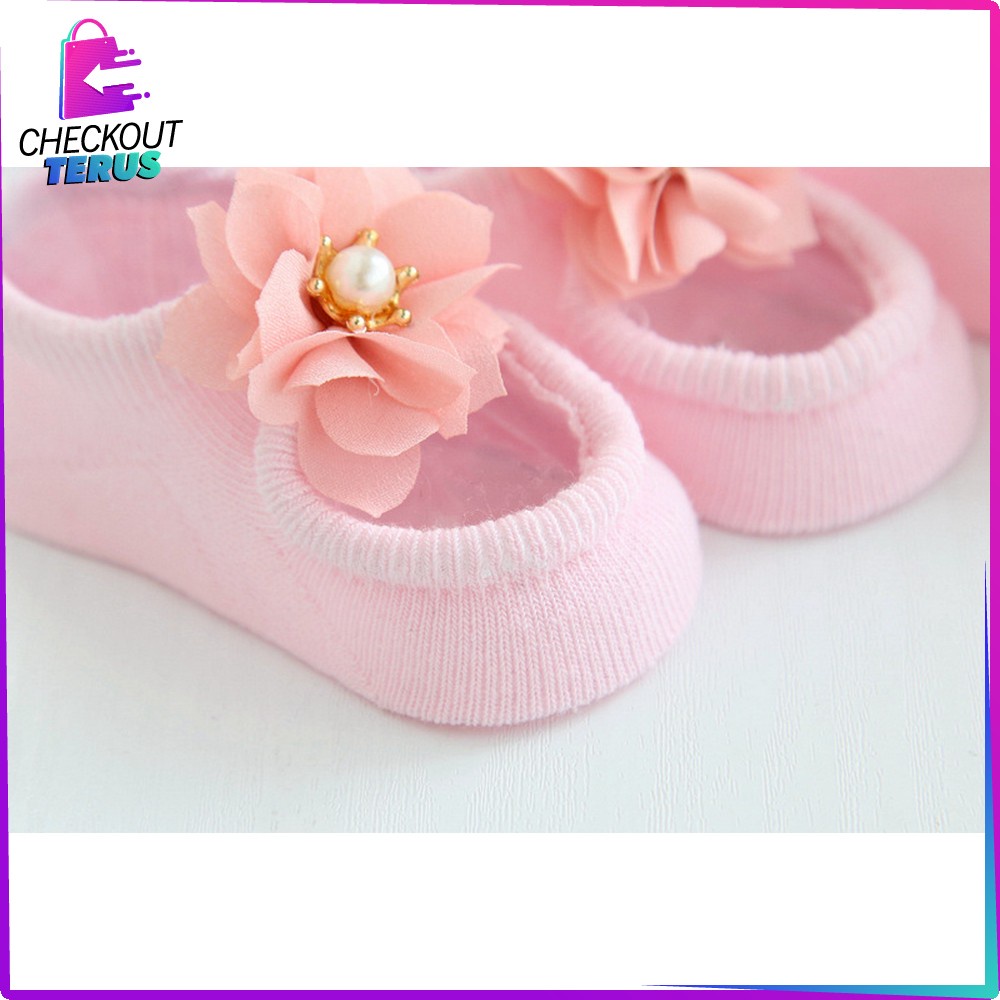 CT P212 Kaos Kaki Pendek Bayi Cewek 3IN1 Motif Renda Bunga Pita Kaus Kaki Bahan Katun Anak Perempuan Lucu Dapat 3 Pasang Korean Style