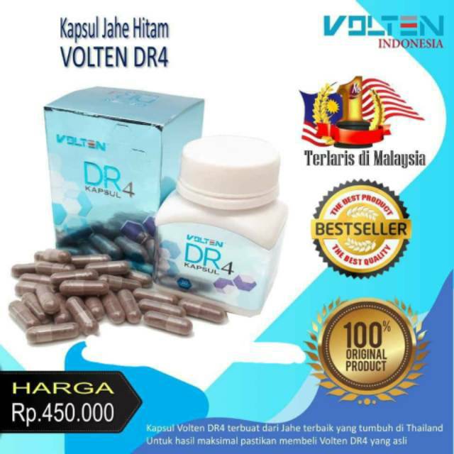 VOLTEN DR4 original JAHE HITAM BERKHASIAT bedakan kemasannya dgn yg dibawah harga