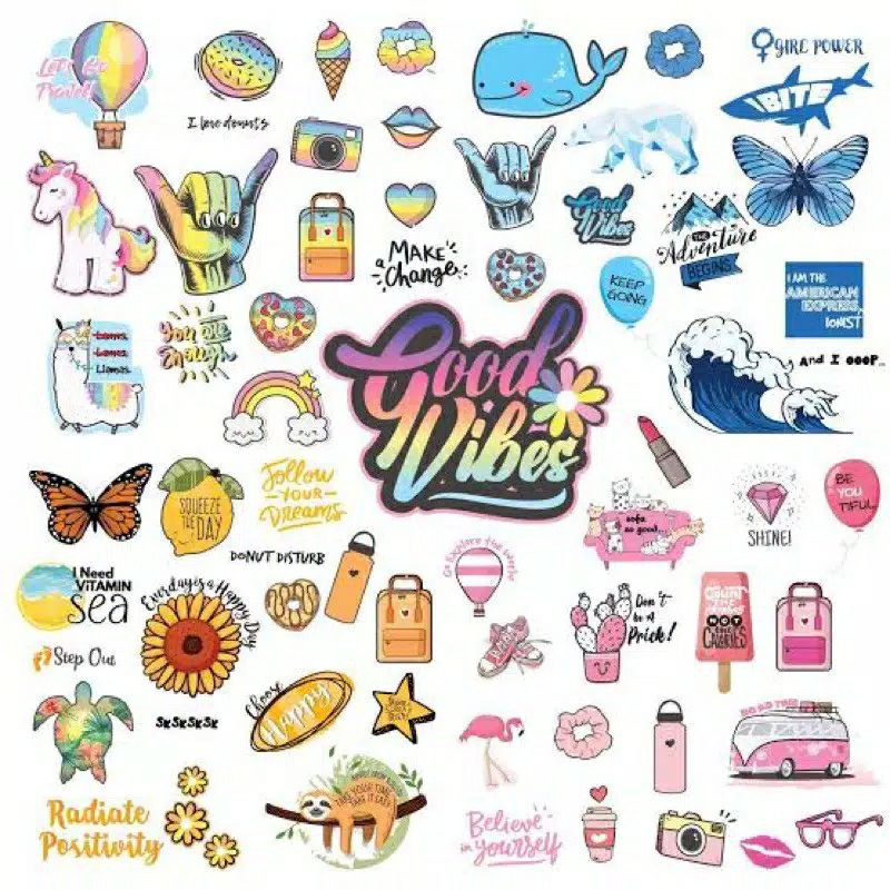 Sticker Aesthetic estetik Random murah Vinyl Journaling handphone case laptop