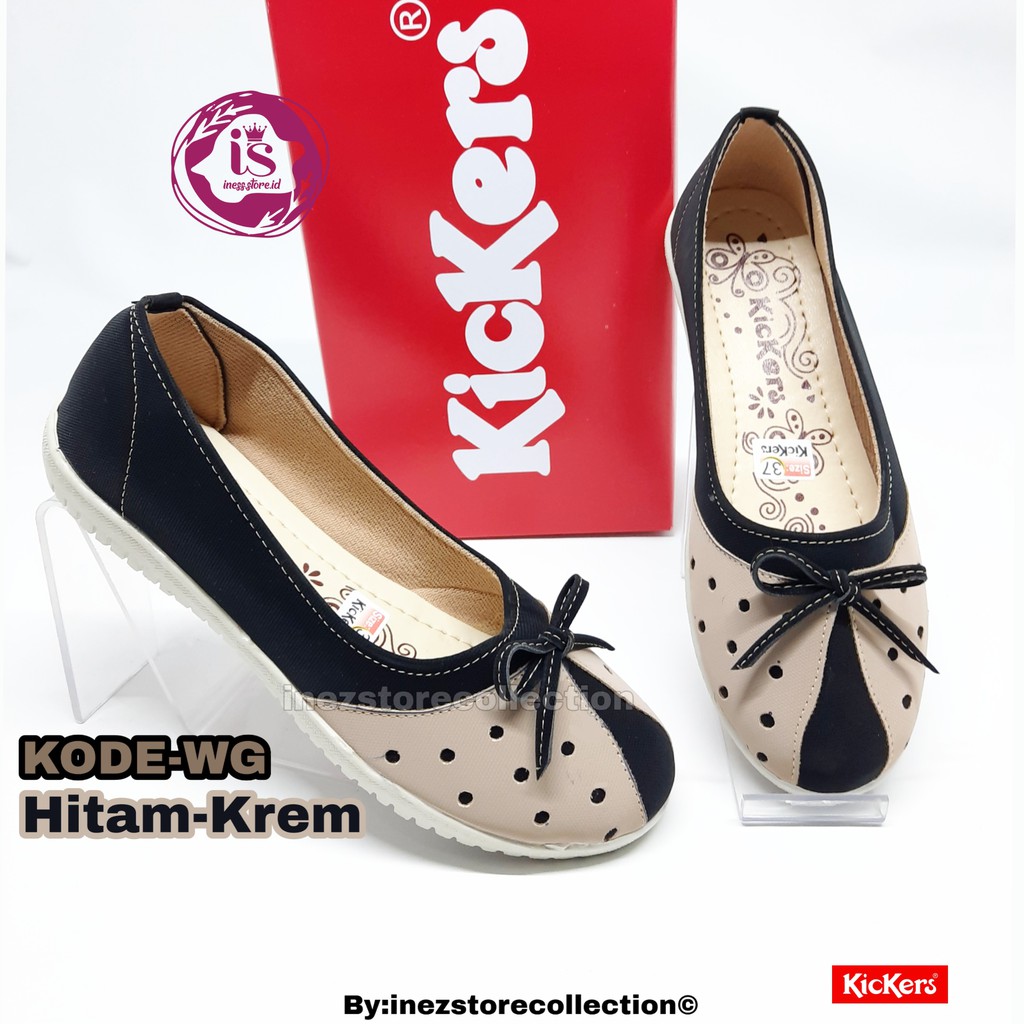 SEPATU FLAT WANITA KICKERS SLIP ON TERBARU KODE BALET WG MURAH HARGA GROSIR