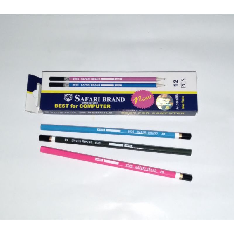 

[1 pak] Pensil 2b SAFARI BRAND isi 12 pcs - pencil tulis