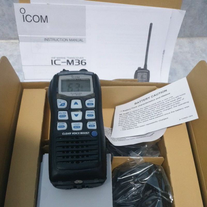 HT ICOM MARINE IC-M36 VHF Ori HANDIE TALKIE MARINE ICOM M36 NEW