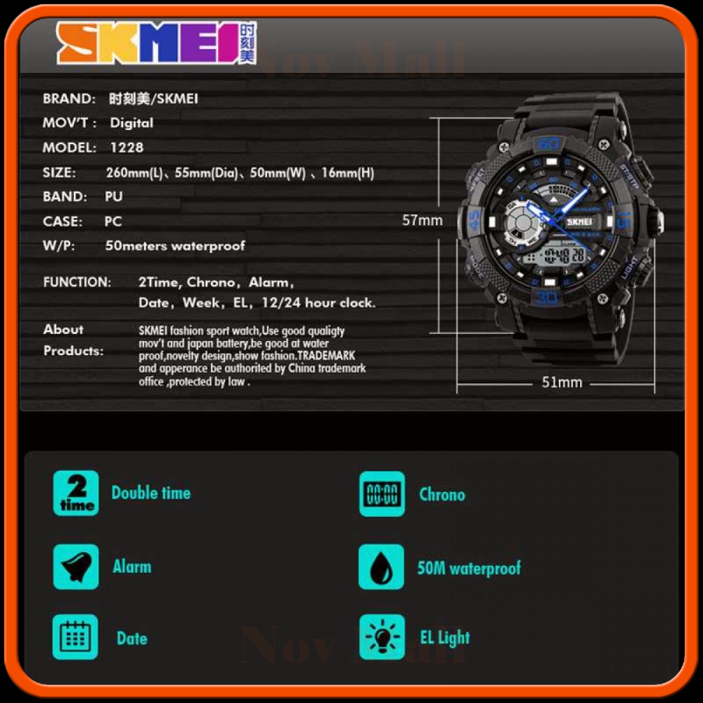 SKMEI Jam Tangan Analog Digital Pria - AD1228