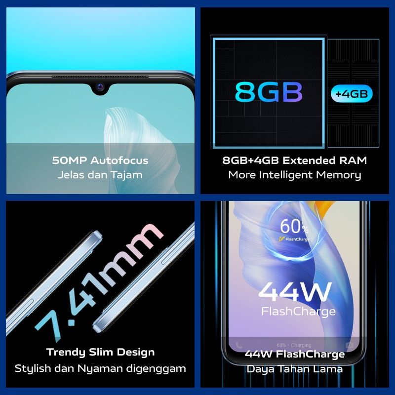 VIVO V23e RAM 8/128 GB | VIVO V23 e RAM 12/128 GB GARANSI RESMI VIVO INDONESIA