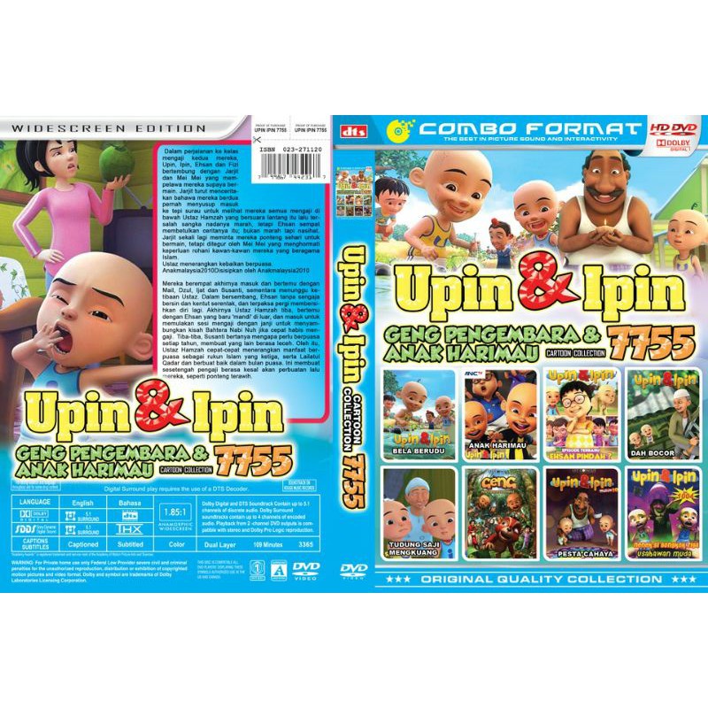 Kaset Film Koleksi Kartun Upin dan Ipin Geng Hantu Durian dan Anak Harimau