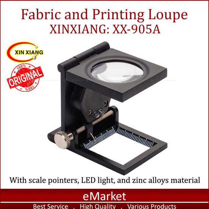 

Cuci Gudang Awal Tahun Kaca Pembesar Kain dan Percetakan XINXIANG XX-905A ORIGINAL / Fabric Cuci