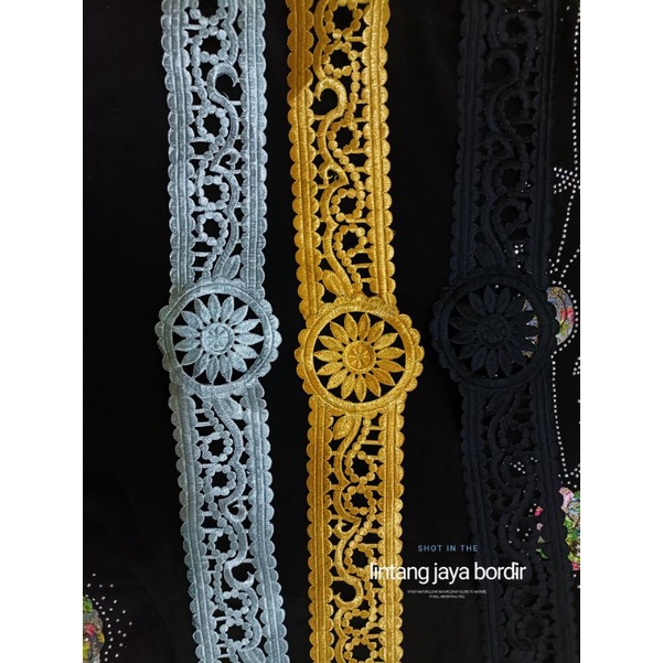 bordir aplikasi obi/sabuk bordir full payet