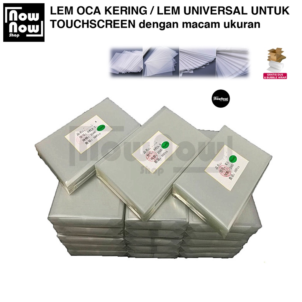 LEM OCA KERING LEM LCD TOUCHSCREEN UNIVERSAL 5.5 INCH 10 INCH LEMBARAN ADHESIVE BENING CLEAR