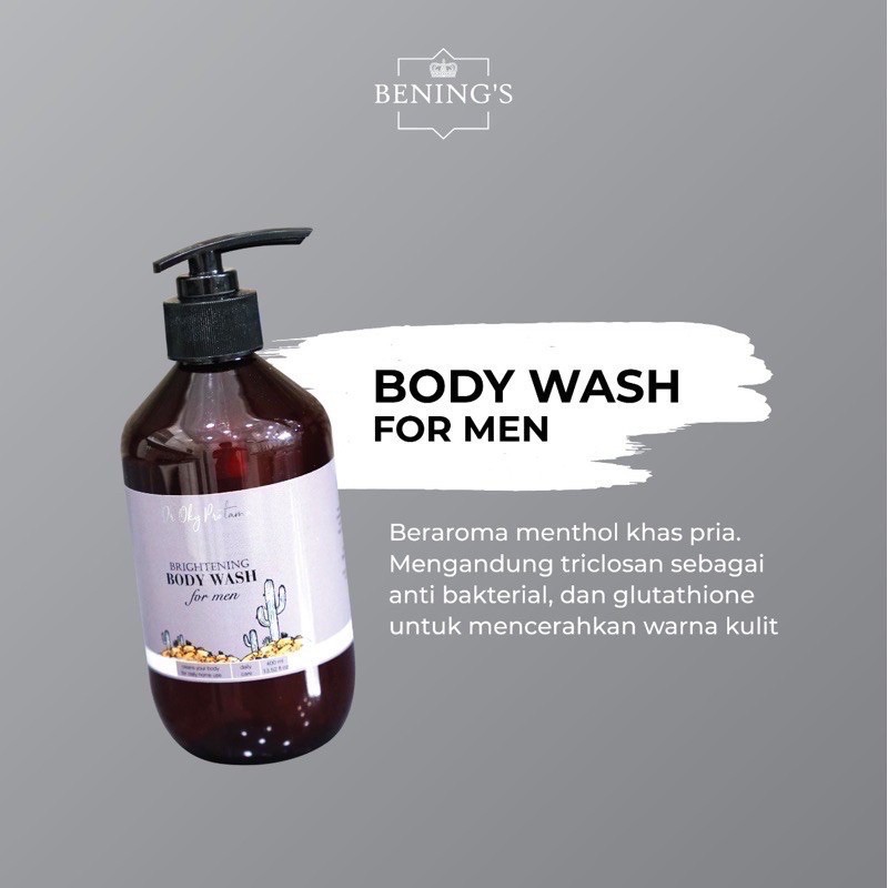 Brightening Body Wash for man by dr. Oky Pratama / Benings Clinic/ Benings Skincare 400ML