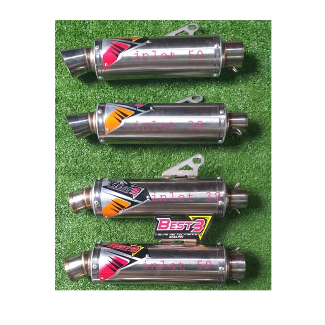 Knalpot fullsystem Best3 For All Vespa Matic