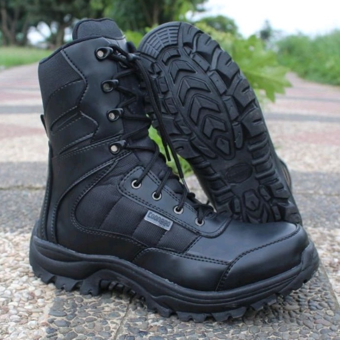 CAANGGO - Sepatu Pdl Pria Safety Boots Tactical Original Hitam Kilap