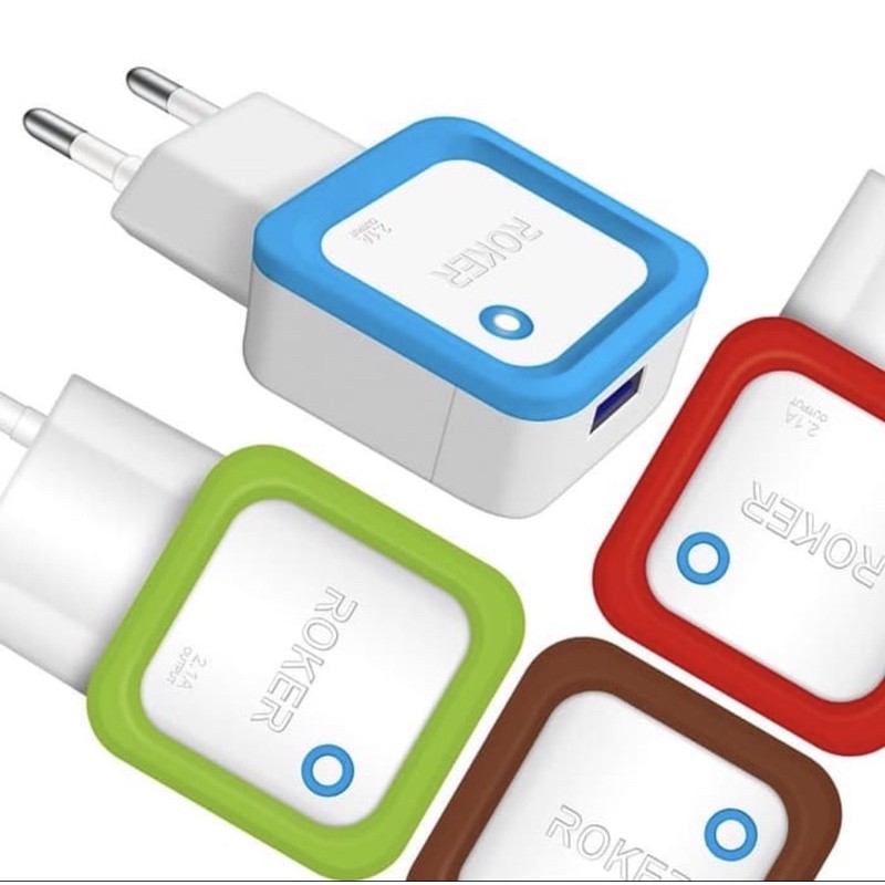 CHARGER ROKER 2.1A V8 MICRO USB, TYPE C, PHONEios