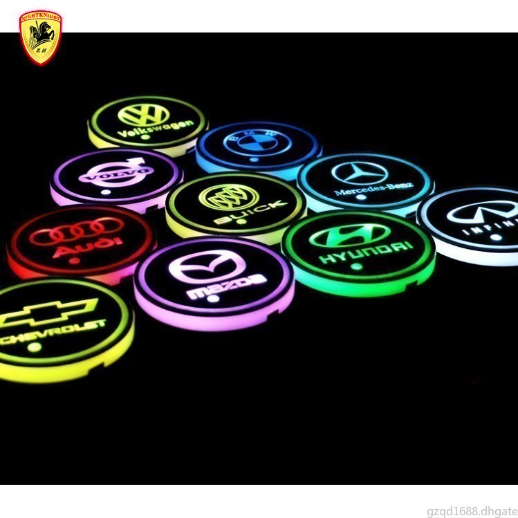 Mobil tatakan air Penutup Mobil Alur Alas Piala Air Pad Lampu Led Warna-warni for Suzuki Vitara Swift XL7 Presso Dzire Jimny Ciaz Celerio Ertiga