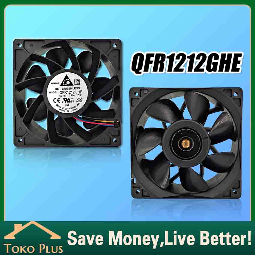 Kipas Fan DC 12cm Delta Brushless 6000RPM 12V 4 Wire Cooling Fan for KIPAS MINING RIG / Delta