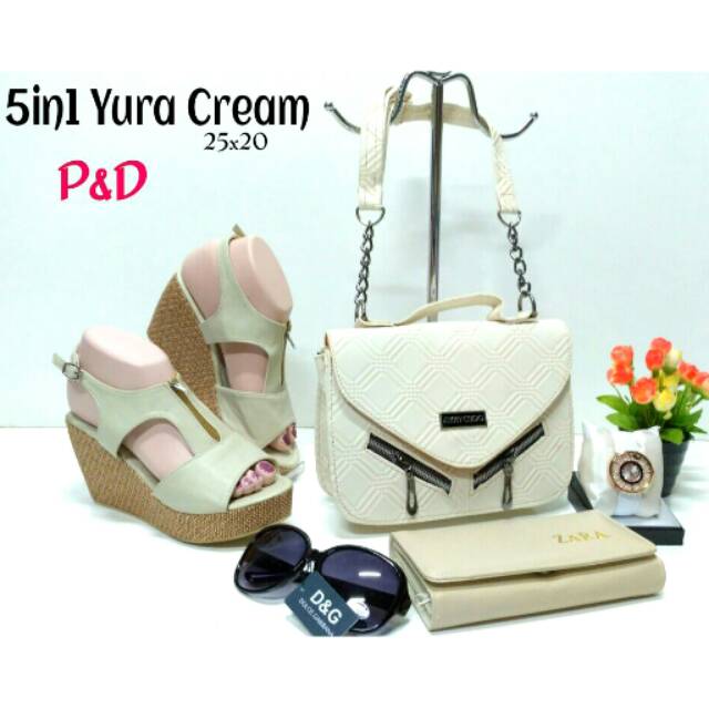 Tas Paket Sepatu 5in1 / Tas Wedges Boot Sandal 5 in 1 Yura