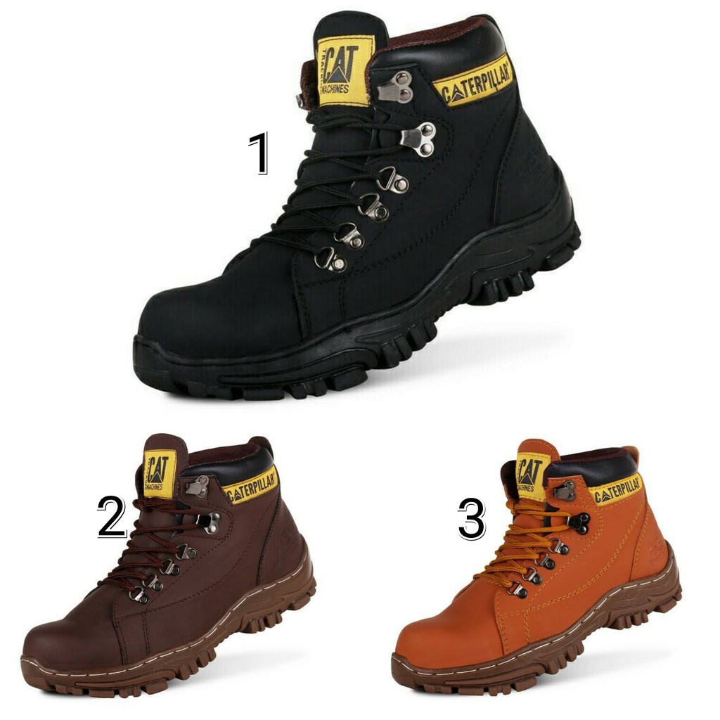 Jual SEPATU CATERPILLAR HYDRAULIC BOOTS PRIA SAFETY UJUNG BESI Shopee