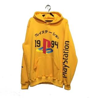 playstation hoodie yellow