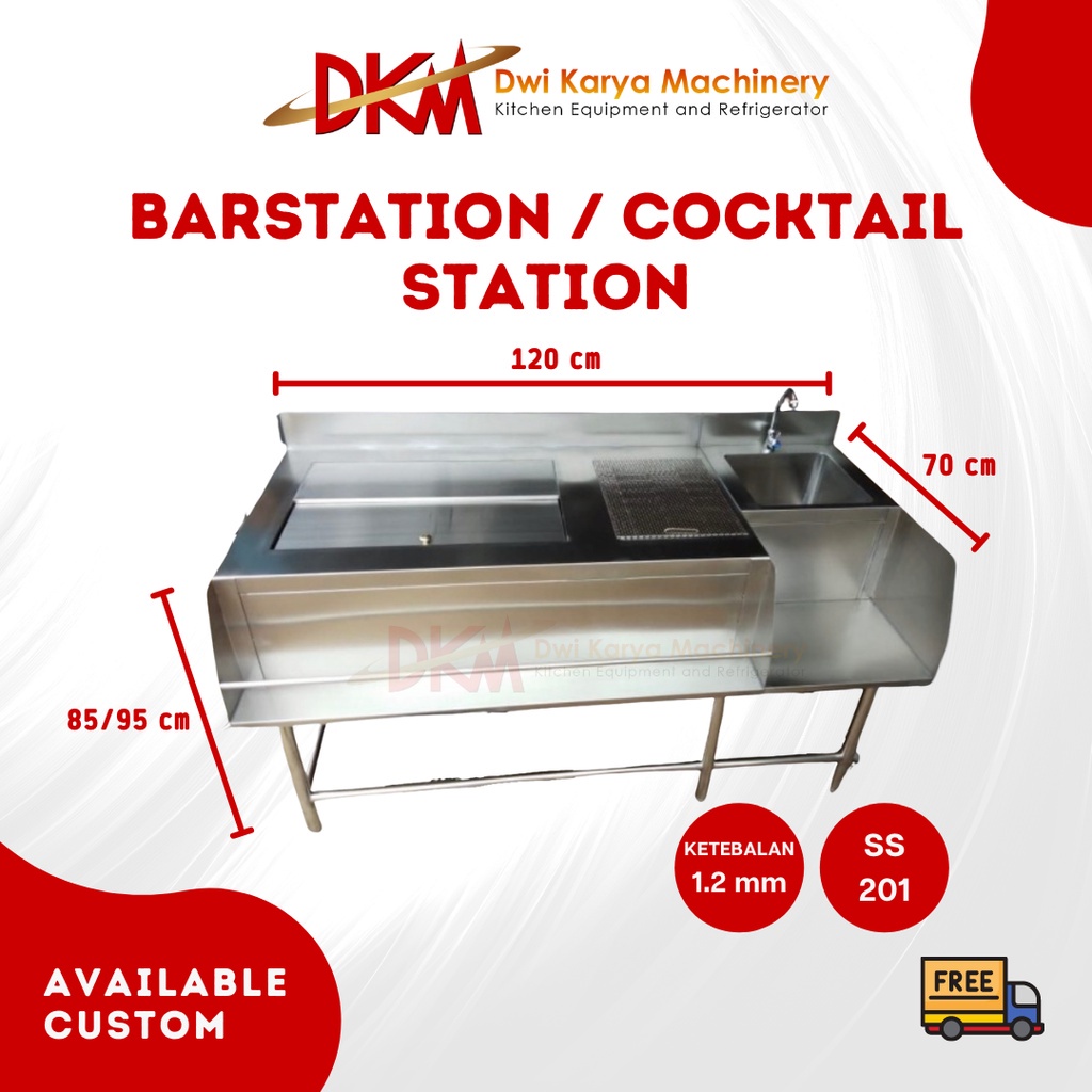 Bar station / Cocktail station uk 120 x 70 x 85/95 cm