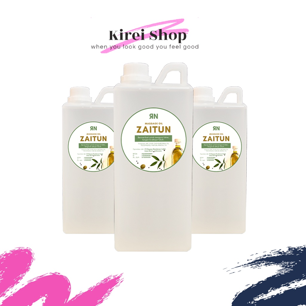 MINYAK ZAITUN 1L (ISI 3) / BELI 3 LEBIH HEMAT / RN ZAITUN PUTIH 1 LITER (ISI 3) / MASSAGE OIL / MINY