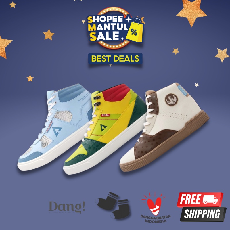 Sepatu Aero Street Kolaborasi Limited Pairs [White Coffee/Le Minerale/Tong Tjie]