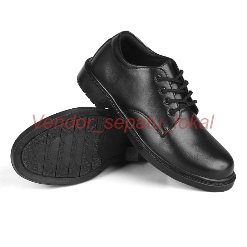 SEPATU PANTOPEL PDH PENDEK 38-47 SECURITY RESMI  TALI KILAP&amp;DOP SATPAM KANTOR KERJA