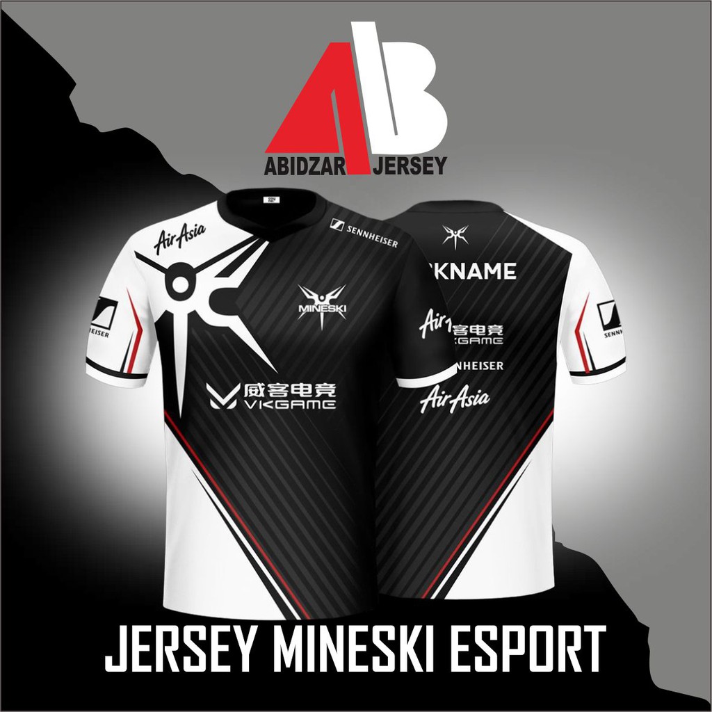 Jersey Mineski Esport game dota 2 pubg free fire mobile legend free niakname