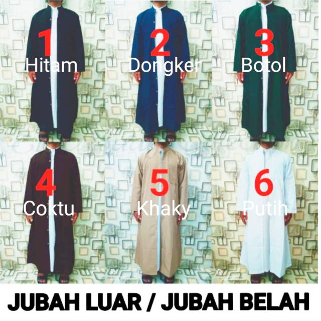 [COD] JUBAH BELAH / JUBAH LUAR / LUARAN / JUBAH HABIB / JUBAH PRIA HALUS TEBAL AWET BERGARANSI