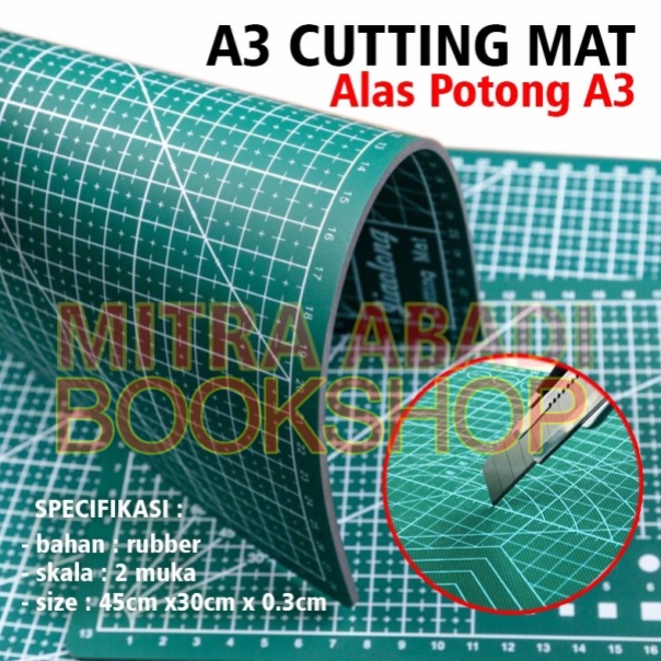 Alas Potong Work Cutting Mat Pad Ukuran A3 45 x 30 cm