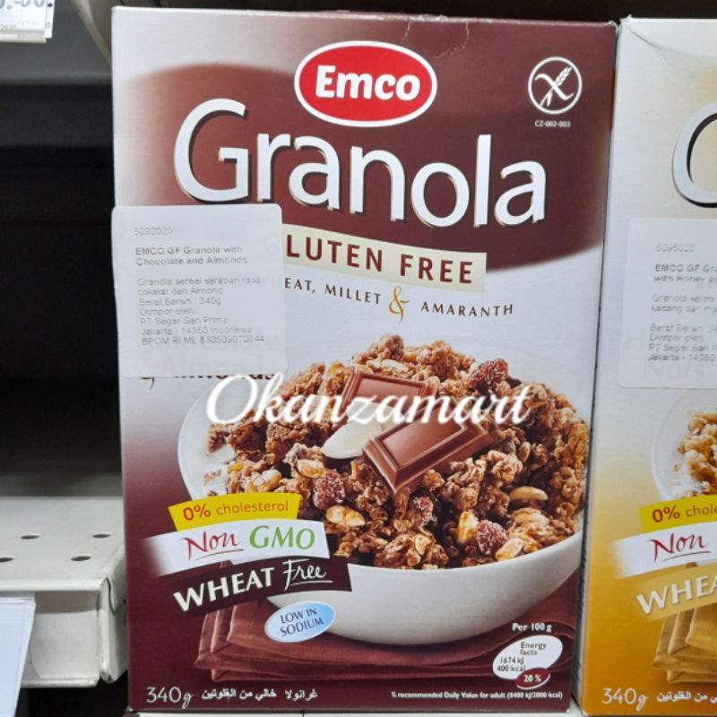 

Emco Granola Chocolate & Almond/Honey & Hazelnut Gluten Free 340gr