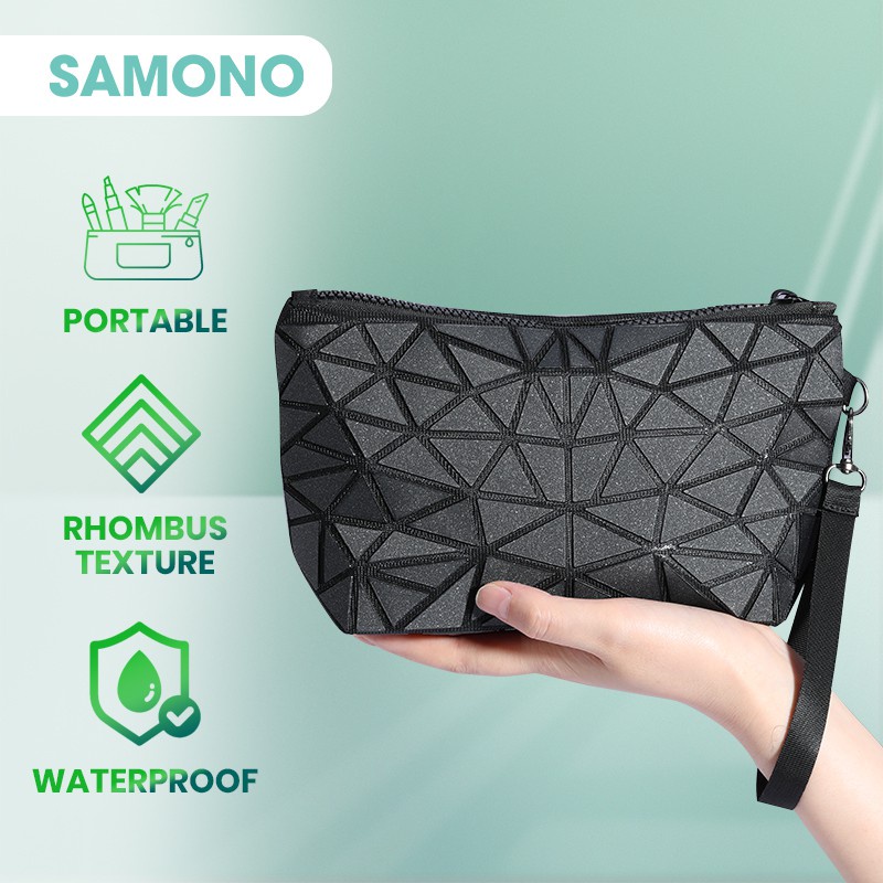 Pouch Multifungsi Dompet Makeup Tas Travel Multifungsi Anti Air Ringan Warna Hitam SMB001