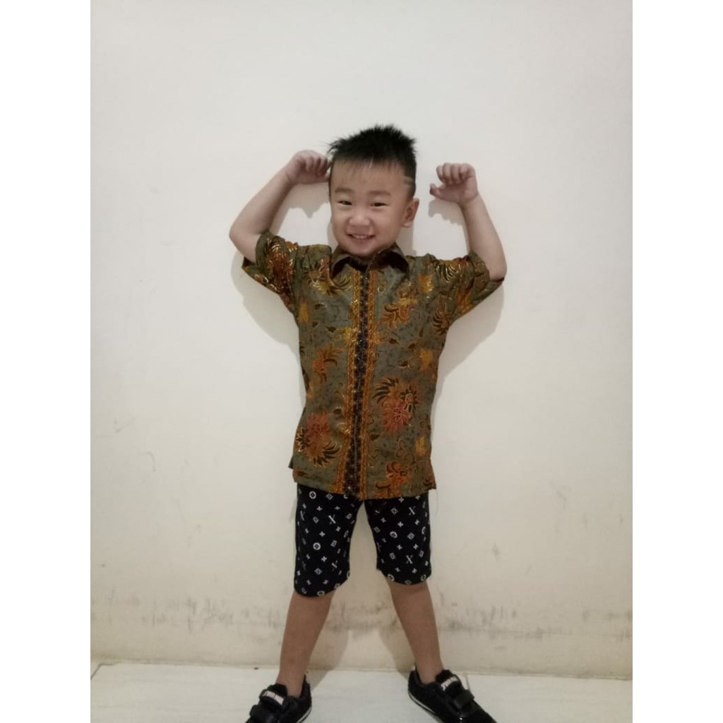SB Collection Atasan Kemeja Kian Lengan Pendek Batik Anak Laki-laki